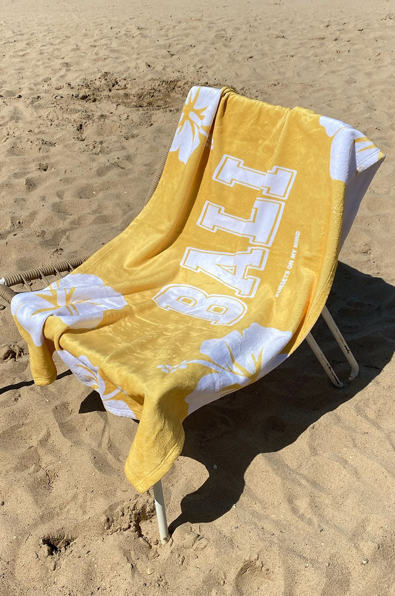 Bali Paradise Beach Towel | Sunshine Yellow