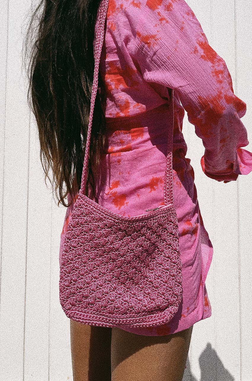 Bali Summer Crochet Bag | Hot Pink