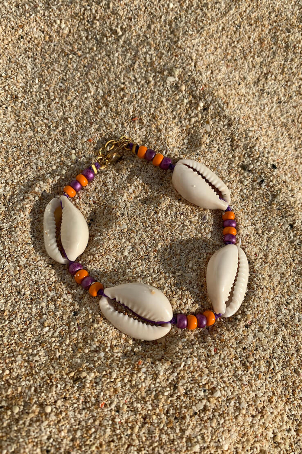Shell we go to Bali bracelet  | Orange Purple